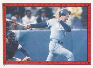 1986 O-Pee-Chee Stickers #16 1985 A.L. Championship Series Front