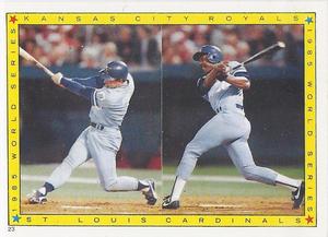 1986 O-Pee-Chee Stickers #23 1985 World Series Front