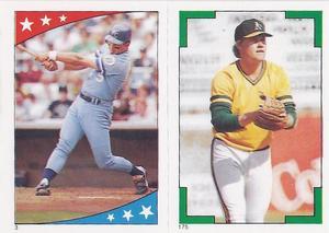 1986 O-Pee-Chee Stickers #3 / 175 George Brett / Jay Howell Front