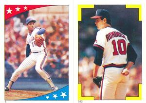 1986 O-Pee-Chee Stickers #6 / 180 Dwight Gooden / Ron Romanick Front