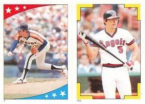1986 O-Pee-Chee Stickers #9 / 183 Nolan Ryan / Brian Downing Front