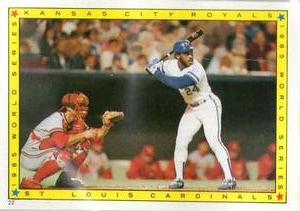 1986 O-Pee-Chee Stickers #22 1985 World Series Front