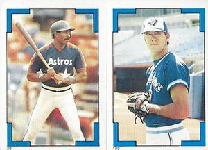 1986 O-Pee-Chee Stickers #28 / 189 Kevin Bass / Tom Henke Front