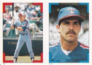 1986 O-Pee-Chee Stickers #82 / 243 Tim Wallach / Don Slaught Front