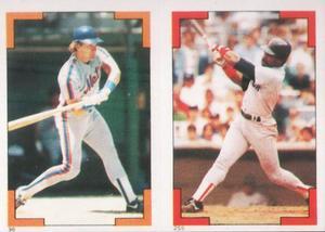 1986 O-Pee-Chee Stickers #96 / 255 Gary Carter / Mike Easler Front