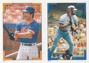 1986 O-Pee-Chee Stickers #97 / 258 Wally Backman / Willie Wilson Front