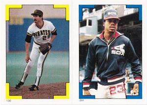 1986 O-Pee-Chee Stickers #130 / 291 Rick Rhoden / Rudy Law Front