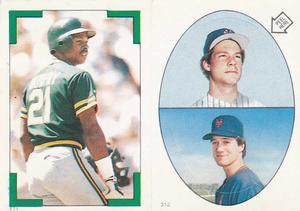1986 O-Pee-Chee Stickers #171 / 312 Dwayne Murphy / Brian Fisher / Roger McDowell Front