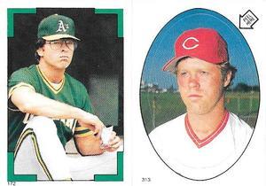 1986 O-Pee-Chee Stickers #172 / 313 Dave Collins / Tom Browning Front