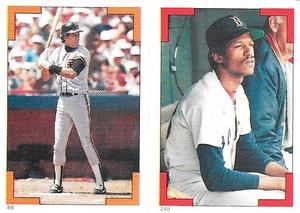 1986 Topps Stickers #88 / 249 Manny Trillo / Dennis Boyd Front