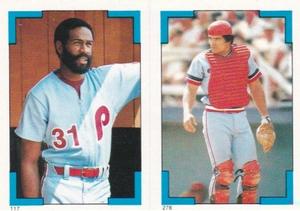 1986 Topps Stickers #117 / 278 Garry Maddox / Mark Salas Front