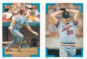 1986 Topps Stickers #118 / 279 Glenn Wilson / Bert Blyleven Front