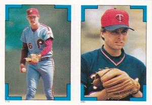 1986 Topps Stickers #119 / 280 Kevin Gross / Tim Teufel Front