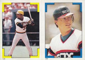 1986 Topps Stickers #128 / 289 Marvell Wynne / Ron Kittle Front