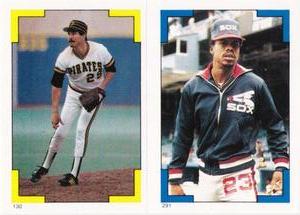 1986 Topps Stickers #130 / 291 Rick Rhoden / Rudy Law Front