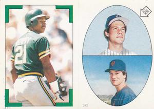 1986 Topps Stickers #171 / 312 Dwayne Murphy / Brian Fisher / Roger McDowell Front