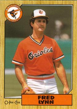 1987 O-Pee-Chee #370 Fred Lynn Front