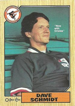 1987 O-Pee-Chee #372 Dave Schmidt Front