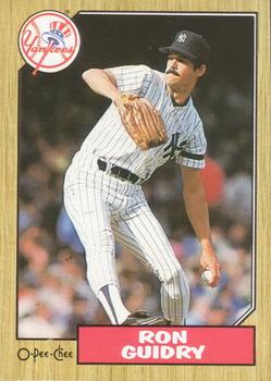 1987 O-Pee-Chee #375 Ron Guidry Front
