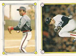 1987 O-Pee-Chee Stickers #2 / 175 Roger Clemens / Gary Pettis Front