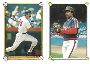 1987 O-Pee-Chee Stickers #4 / 177 Dwight Evans / Donnie Moore Front