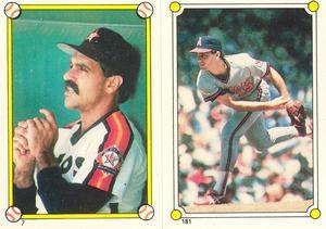 1987 O-Pee-Chee Stickers #7 / 181 Dave Lopes / Kirk McCaskill Front
