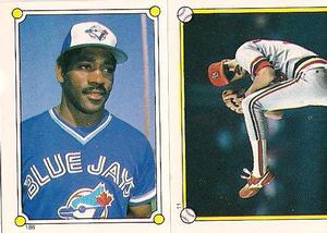 1987 O-Pee-Chee Stickers #11 / 186 Todd Worrell / Willie Upshaw Front