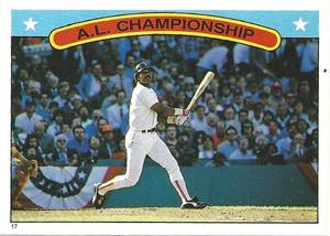 1987 O-Pee-Chee Stickers #17 A.L. Championship Series Front
