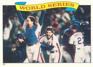 1987 O-Pee-Chee Stickers #25 1986 World Series Front