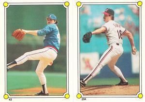 1987 O-Pee-Chee Stickers #43 / 204 Rick Mahler / Ken Schrom Front