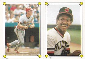 1987 O-Pee-Chee Stickers #49 / 210 Tom Herr / Julio Franco Front