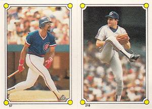 1987 O-Pee-Chee Stickers #57 / 218 Leon Durham / Matt Young Front
