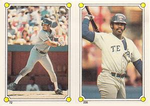 1987 O-Pee-Chee Stickers #72 / 235 Franklin Stubbs / Gary Ward Front