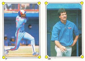 1987 O-Pee-Chee Stickers #77 / 238 Andre Dawson / Greg Harris Front