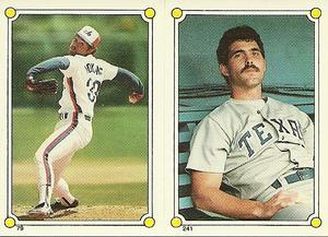 1987 O-Pee-Chee Stickers #79 / 241 Floyd Youmans / Don Slaught Front