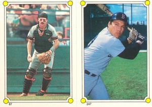 1987 O-Pee-Chee Stickers #87 / 247 Bob Brenly / Rich Gedman Front