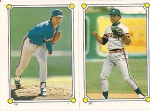 1987 O-Pee-Chee Stickers #105 / 267 Ron Darling / Lou Whitaker Front
