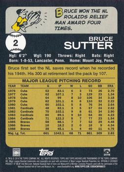 2014 Topps Archives #2 Bruce Sutter Back