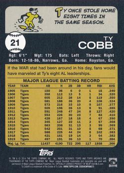 2014 Topps Archives #21 Ty Cobb Back