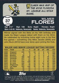 2014 Topps Archives #37 Wilmer Flores Back