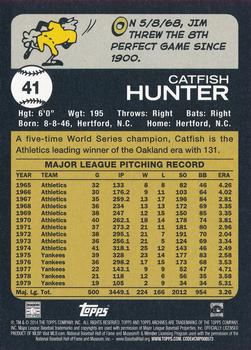 2014 Topps Archives #41 Catfish Hunter Back