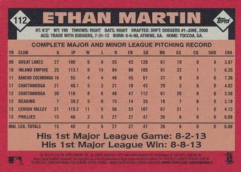 2014 Topps Archives #112 Ethan Martin Back