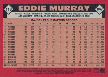2014 Topps Archives #118 Eddie Murray Back