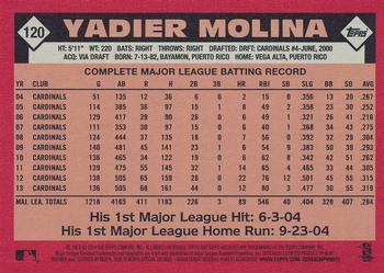 2014 Topps Archives #120 Yadier Molina Back
