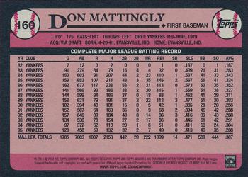 2014 Topps Archives #160 Don Mattingly Back