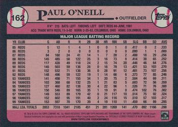2014 Topps Archives #162 Paul O'Neill Back