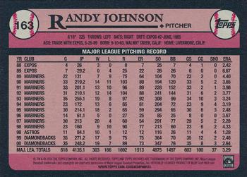 2014 Topps Archives #163 Randy Johnson Back