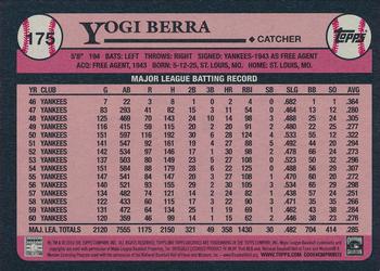 2014 Topps Archives #175 Yogi Berra Back