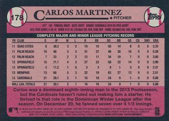 2014 Topps Archives #178 Carlos Martinez Back