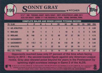 2014 Topps Archives #199 Sonny Gray Back